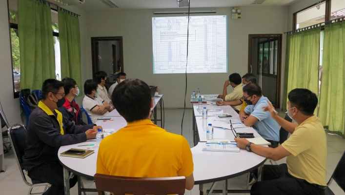 สทภ.7 ประชุมตรวจติดตามและพิจารณาการตรวจรับงานโครงการจ้างควบคุมงานก่อสร้าง โครงการปรับปรุงดินชั้นฐานรากอ่างเก็บน้ำมรสวบ