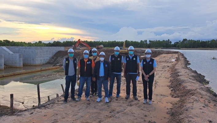 สอน. ตรวจรับงานงวดที่ 6 (งวดสุดท้ายของงบประมาณ พ.ศ. 2565) โครงการอนุรักษ์ฟื้นฟูแหล่งน้ำกุดตลาดยาว (พื้นที่แก้มลิง) ตำบลมะเฟือง,บ้านจาน อำเภอพุทไธสง จังหวัดบุรีรัมย์