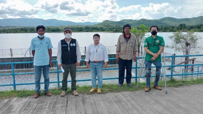 สทภ.1 โดย สปล.ปิงตอนล่าง ลงพื้นที่ตรวจสอบความมั่นคงของแหล่งน้ำร่วมกับองค์กรปกครองส่วนท้องถิ่น (อ่างเก็บน้ำคลองห้วยทราย ตำบลหนองบัวใต้ อำเภอเมือง จังหวัดตาก)