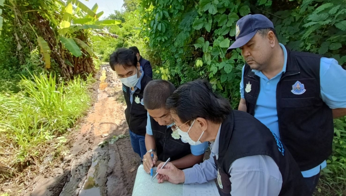 สอน. ลงตรวจสอบพื้นที่โครงการก่อสร้างอ่างเก็บน้ำมอโค้ จ.อุทัยธานี ร่วมกับผู้นำชุมชน และหน่วยงานที่เกี่ยวข้องในพื้นที่