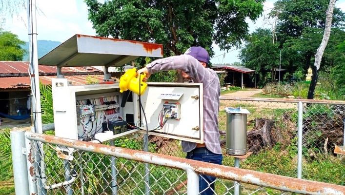 สทน.7 ลงพื้นที่ตรวจสอบ ซ่อมแซม ปรับปรุง และบำรุงรักษาสถานีเตือนภัยล่วงหน้า (Early Warning) น้ำท่วมฉับพลัน - ดินถล่ม ในเขตพื้นที่จังหวัดราชบุรี และจังหวัดกาญจนบุรี