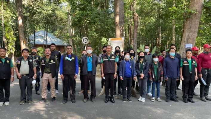 ทส.ทน.สทน.11ทำความสะอาด ปรับภูมิทัศน์ เพื่อเตรียมรับเสด็จฯ
