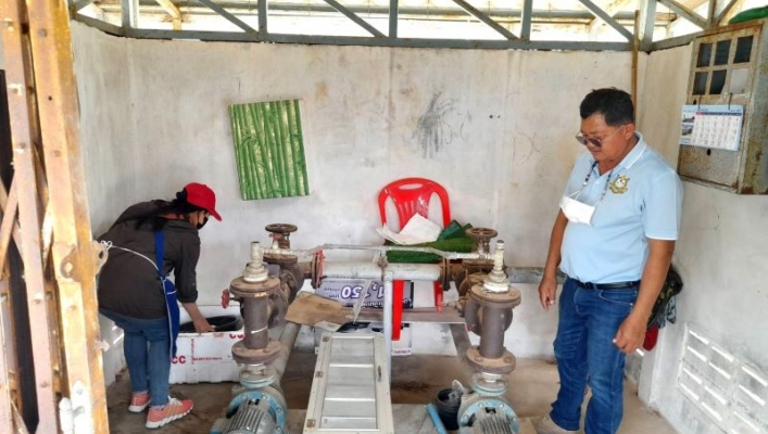 สทน.5 สำรวจข้อมูลระบบประปาหมู่บ้านที่ชำรุดซ่อมแซมไม่ได้หรือไม่ได้ใช้งานแล้วเพื่อรื้อถอน/จำหน่าย ต.โคกยาง อ.ปราสาท จ.สุรินทร์