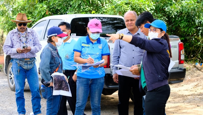 สทน.8 ลงพื้นที่สำรวจความเหมาะสมเบื้องต้น โครงการปรับปรุงแหล่งน้ำ สนับสนุนเกษตรแปลงใหญ่ข้าว ตำบลพนางตุง อำเภอควนขนุน จังหวัดพัทลุง
