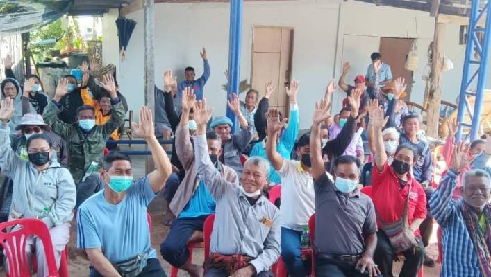 สทน.4 ลงพื้นที่จัดโครงการรับฟังความคิดเห็นของประชาชนฯ โครงการอนุรักษ์ฟื้นฟูแหล่งน้ำหนองขามป้อมพร้อมระบบกระจายน้ำด้วยพลังงานแสงอาทิตย์ บ้านหลักด่าน ตำบลวังหิน อำเภอหนองสองห้อง จังหวัดขอนแก่น จังหวัดขอนแก่น