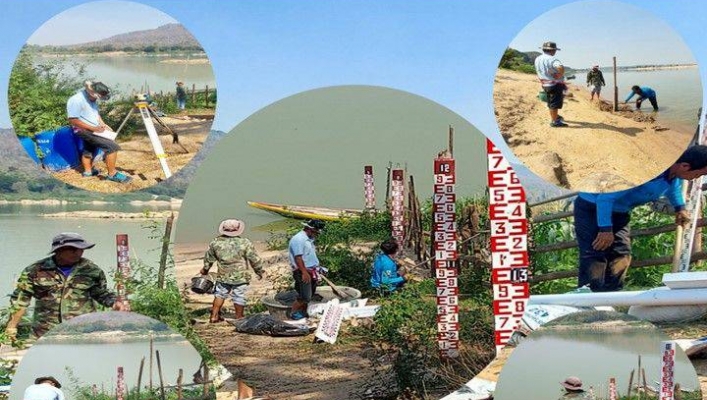สทน.11 ศูนย์สำรวจอุทกวิทยาโขงเจียม (ส่วนอุทกวิทยา ) ซ่อมแซมและบำรุงรักษาสถานีอุทกวิทยาแม่น้ำมูล