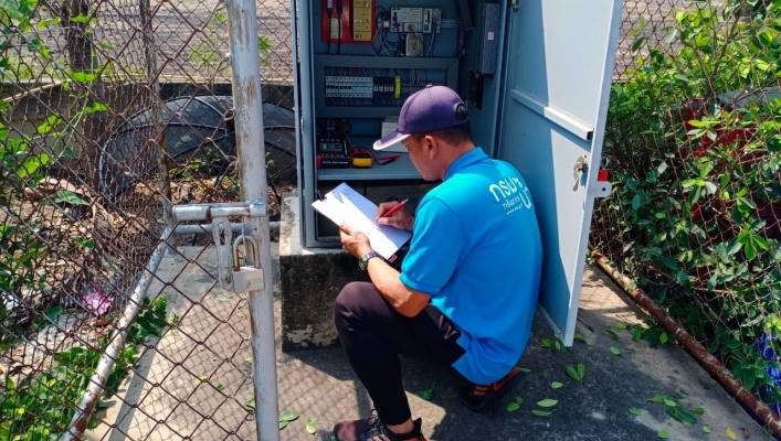 สทน.7 ลงพื้นที่ตรวจสอบ และบำรุงรักษาสถานีโทรมาตร (Telemetering) ลุ่มน้ำท่าจีน และระบบส่งสัญญาณภาพ (CCTV) ในเขตพื้นที่จังหวัดสุพรรณบุรี จังหวัดกาญจนบุรี