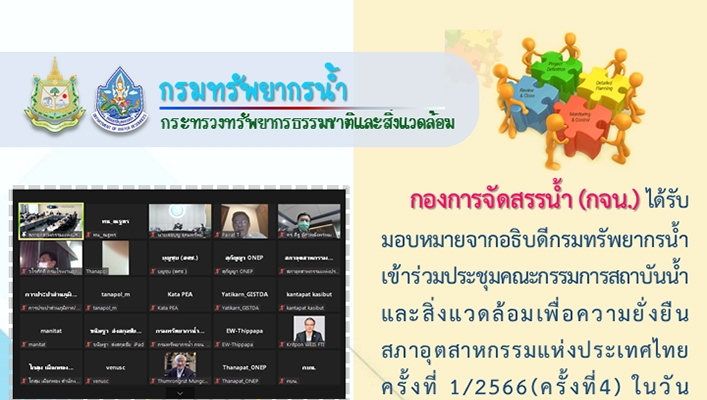 กองการจัดสรรน้ำ เข้าร่วมประชมคณะกรรมการสถาบันน้ำและสิ่งแวดล้อมเพื่อความยั่งยืนสภาอุตสาหกรรมแห่งประเทศไทย ครั้งที่ 1/2566 (ครั้งที่ 4)