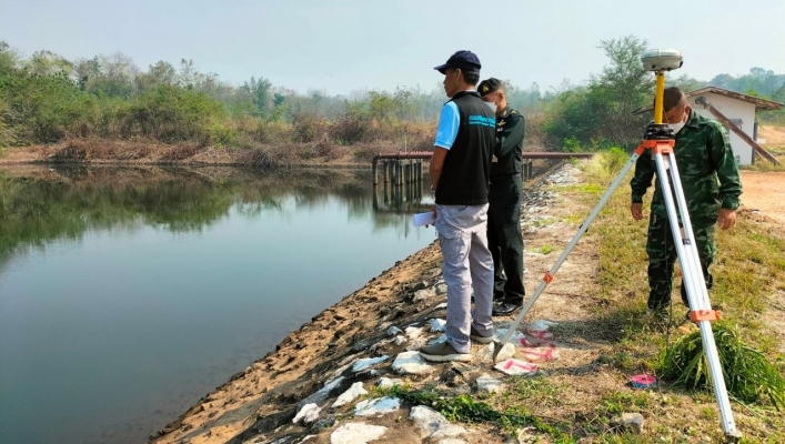 สทน.7 ลงพื้นที่ดำเนินการสำรวจออกแบบ โครงการอนุรักษ์ฟื้นฟูแหล่งน้ำพร้อมก่อสร้างระบบส่งน้ำจากแม่น้ำแควใหญ่-ค่ายสุรสีห์ (มทบ.17)