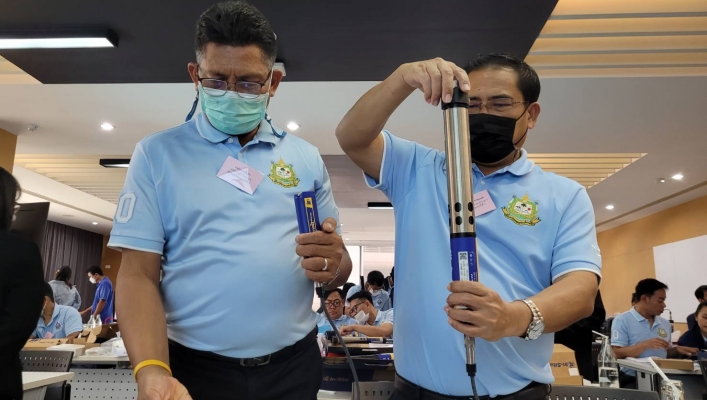 สำนักงานทรัพยากรน้ำที่ 5 เข้าร่วมฝึกอบรมการใช้งานและบำรุงรักษาเครื่องวัดคุณภาพน้ำ เพื่อเพิ่มศักยภาพการตรวจสอบและติดตามเฝ้าระวังคุณภาพน้ำให้แก่เจ้าหน้าที่