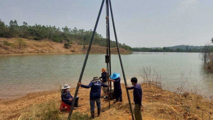 สทน.7 เจาะสำรวจชั้นดินโครงการอนุรักษ์ฟื้นฟูอ่างเก็บน้ำห้วยหวาย,อ่างเก็บน้ำห้วยยาง