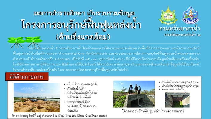 สทน.6 สำรวจโครงการก่อสร้างฝายน้ำล้น พร้อมระบบกระจายน้ำ จังหวัดจันทบุรี