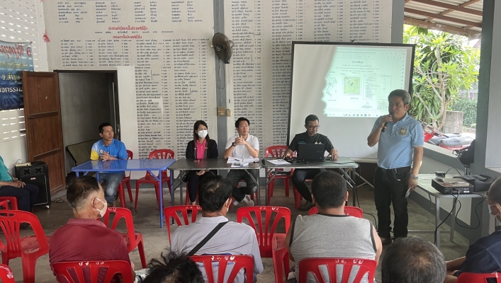 สทน.1 สอน.1ลำปาง ดำเนินการจัดประชุมเชิงปฏิบัติการโครงการรับฟังความคิดเห็นของประชาชน  โครงการก่อสร้างระบบกระจายน้ำด้วยพลังงานแสงอาทิตย์จากอ่างเก็บน้ำห้วยทรายขาว ระยะที่ 2