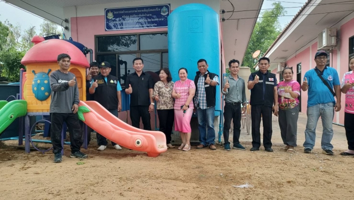 สทน.4 เข้าดำเนินโครงการก่อสร้างระบบกระจายน้ำสะอาดเพื่ออุปโภคและบริโภค สนับสนุนศูนย์พัฒนาเด็กเล็กบ้านลาด