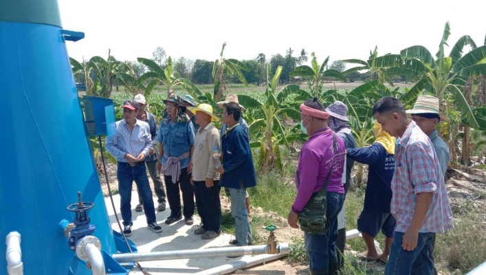 สทน.1 สอน.3 กำแพงเพชร ร่วมกิจกรรมพัฒนาฝายน้ำล้นท่าเสากระโดงและเลี้ยงผีฝาย  กลุ่มผู้ใช้น้ำท่าเสากระโดง