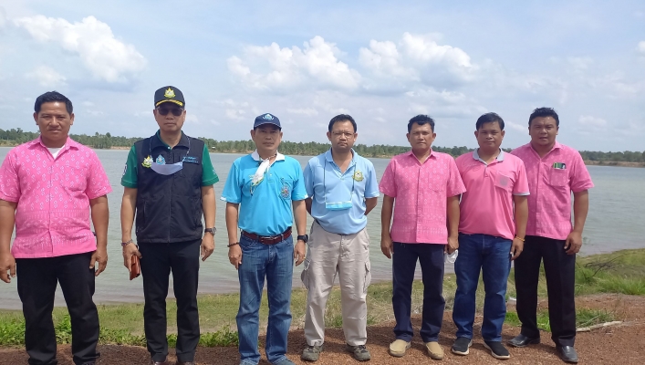 สทน.5 ลงพื้นที่ตรวจสอบความเหมาะสมโครงการระบบกระจายน้ำฯ อ่างเก็บน้ำบ้านโนนสวรรค์