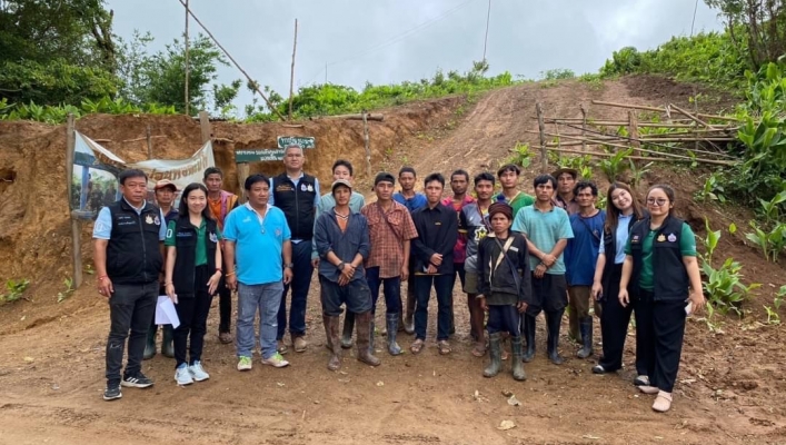 สทน.1 ลงพื้นที่ติดตามและประเมินผล โครงการก่อสร้างระบบกระจายน้ำสนับสนุนโครงการพัฒนาพื้นที่สูงแบบโครงการหลวงแม่สามแลบ (บ้านปู่คำน้อย) บ้านปู่คำน้อย  ตำบลแม่สามแลบ  อำเภอสบเมย  จังหวัดแม่ฮ่องสอน  ประจำปีงบประมาณ พ.ศ. 2565 (งบกลาง)