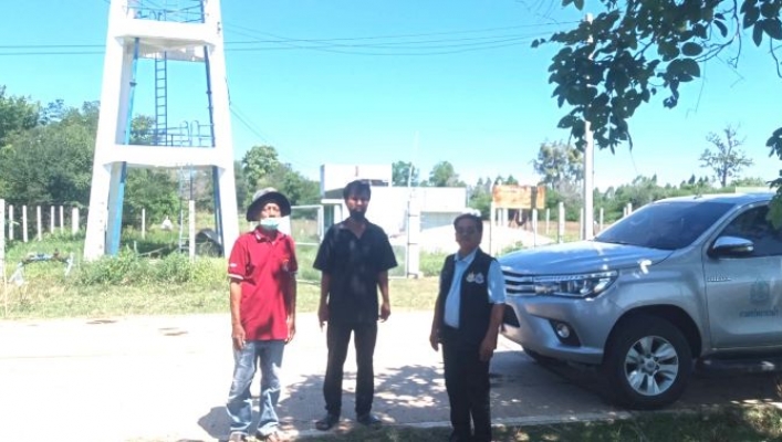 สทน.5 สำรวจระบบประปาเพื่อให้คำแนะนำและแก้ไขปัญหาน้ำประปามีกลิ่นเหม็น ตำบลสีสุก อำเภอจักราช จังหวัดนครราชสีมา