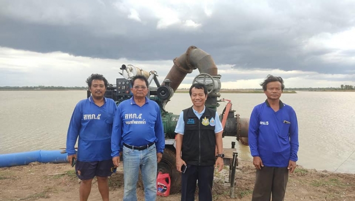 สำนักงานทรัพยากรน้ำที่ 5 ติดตามการสูบน้ำที่ขาดแคลนน้ำอุปโภค-บริโภค ต.บึงสำโรง อ.แก้งสนามนาง จ.นครราชสีมา