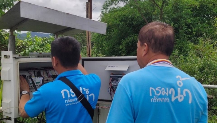 ทน.สทน.1ส่วนอุทกวิทยาที่ 2 เชียงราย ลงพื้นที่ตรวจสอบ ซ่อมแซม ระบบเตือนภัยล่วงหน้า ( Early Warning )   ในเขตพื้นที่  อ.แม่สรวย จังหวัดเชียงราย