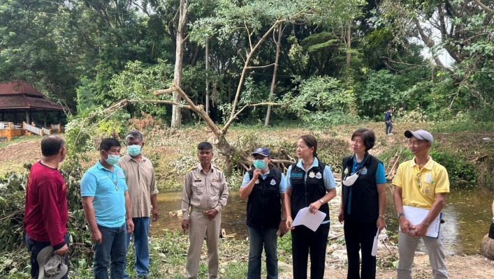 สทน.7 ลงพื้นที่สำรวจความเหมาะสมเบื้องต้นโครงการด้านแหล่งน้ำตามคำขอ สำหรับโครงการก่อสร้างฝายชะลอน้ำ