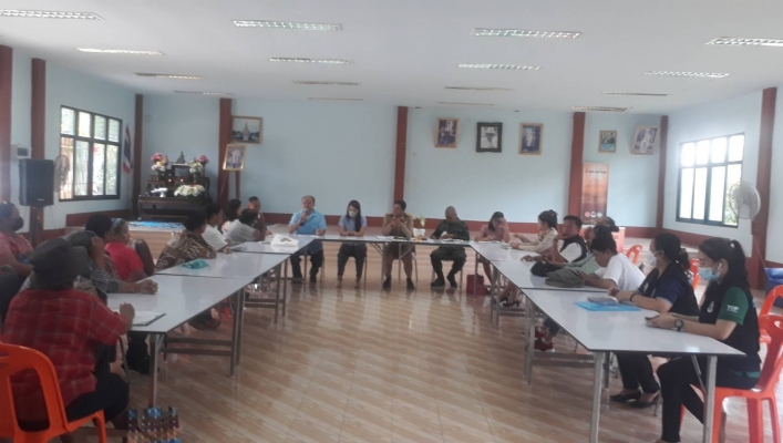 สทน.7 ลงพื้นที่ประสานงานจัดประชุมให้ความรู้และส่งเสริมการจัดตั้งกลุ่มผู้ใช้น้ำสระเก็บน้ำบ้านรวมไทย