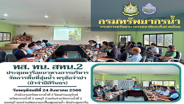 สทน.2 ประชุมหารือแนวทางการบริหารจัดการพื้นที่ชุ่มน้ำ พรุซับจำปา (ป่าจำปีสิรินธร)