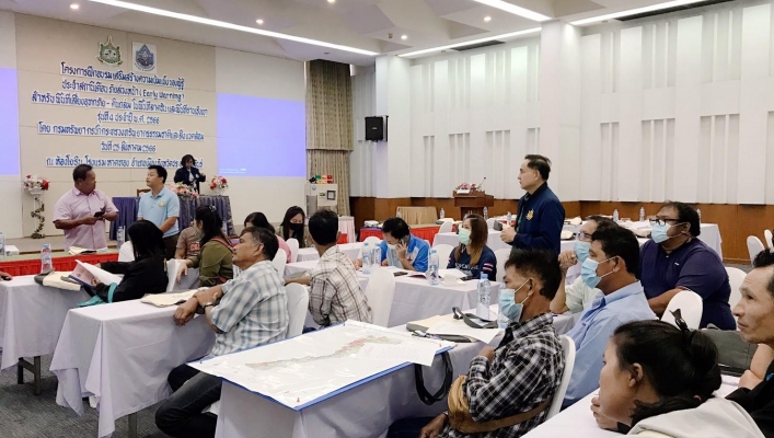 สทน.7 ร่วมการฝึกอบรมเสริมสร้างความเข้มแข็งของผู้รู้ประจำสถานีเตือนภัย (Early -Warning) สำหรับพื้นที่เสี่ยงอุทกภัย - ดินถล่ม ในพื้นที่ลาดชันและพื้นที่ราบเชิงเขา