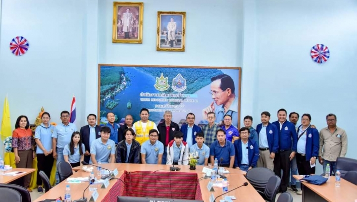 ประชุมสรุปการลงพื้นที่ อ่างเก็บน้ำห้วยหินกอง บ้านหินกอง ต.นาหว้า อ.ปทุมราชวงศา จ.อำนาจเจริญ