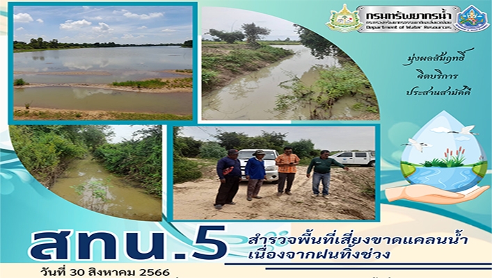 สทน.5 สำรวจพื้นที่เสี่ยงขาดแคลนน้ำเนื่องจากฝนทิ้งช่วง จ.บุรีรัมย์