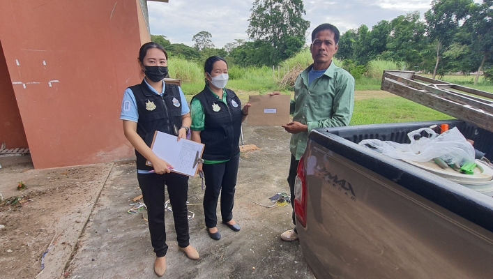 สทน.7 ลงพื้นที่ติดต่อประสานงานส่วนราชการที่เกี่ยวข้องและผู้นำชุมชน เพื่อดำเนินการปิดประกาศสำนักงานทรัพยากรน้ำที่ 7