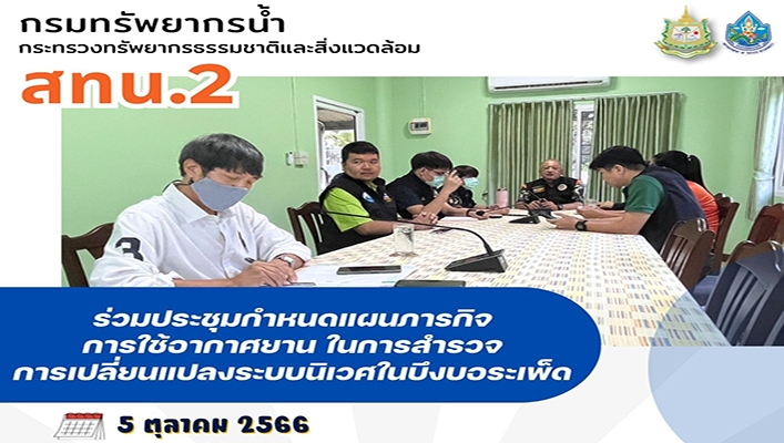 สทน.2 ร่วมประชุมกำหนดแผนภารกิจการใช้อากาศยาน ในการสำรวจการเปลี่ยนแปลงระบบนิเวศในบึงบอระเพ็ด