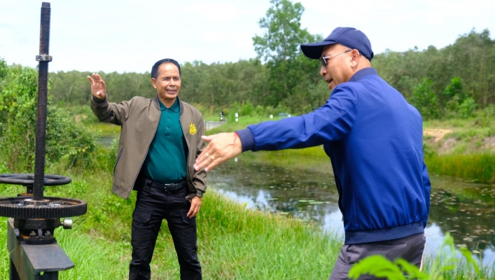 สทนช.4 ลงพื้นที่โครงการอนุรักษ์ฟื้ฟูแหล่งน้ำสาธารณะ และพื้นที่ชุ่มน้ำ โครงการอนุรักษ์ฟื้นฟูแหล่งน้ำพรุบางกล่ำ จังหวัดสงขลา