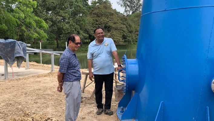 สทน.6 ลงพื้นที่เร่งรัดติดตามโครงการอนุรักษ์ฟื้นฟูหนองแฟบพร้อมระบบกระจายน้ำ เพื่อสนับสนุนเกษตรแปลงใหญ่ จ.จันทบุรี