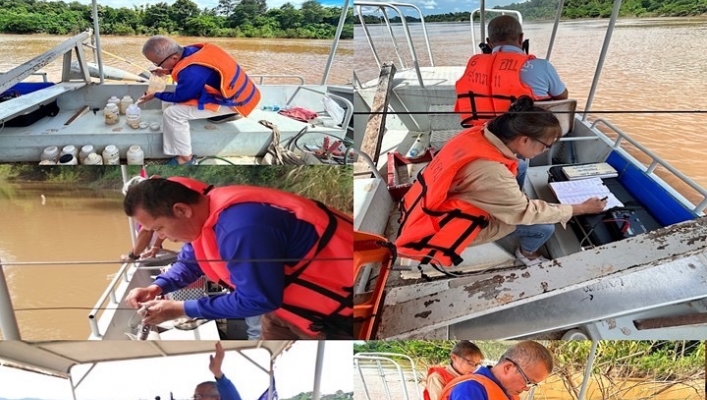 สทน.11 ศูนย์สำรวจอุทกวิทยาโขงเจียม (ส่วนอุทกวิทยา ) การตรวจวัดปริมาณน้ำและตะกอนแม่น้ำโขงสถานีโขงเจียม