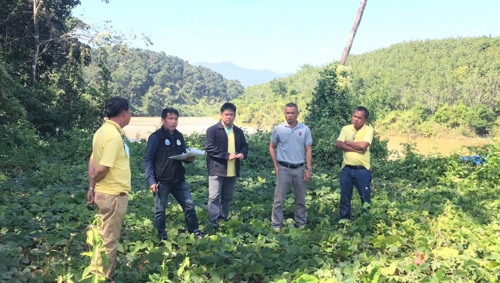สทน.1 สอน.4 เชียงราย ลงพื้นที่ติดตามโครงการสำรวจและตรวจสอบเพื่อซ่อมแซมปรับปรุงโครงการแหล่งน้ำของกรมทรัพยากรน้ำในพื้นที่จังหวัดพะเยา