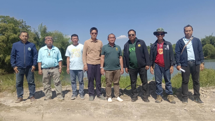 สทน.6 ลงพื้นที่ตรวจติดตามความก้าวหน้า พร้อมทั้งเร่งรัดดำเนินการ โครงการอนุรักษ์ฟื้นฟูคลองทรายขาว-คลองหนองหวีด-แก้มลิงคุ้งกะปาว