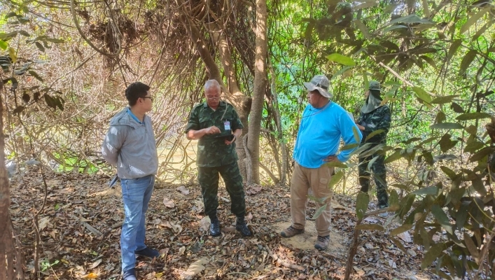 สทน.6 ลงพื้นที่สำรวจสภาพภูมิประเทศ ในพื้นที่บริเวณตำบลบ้านแก้ง อำเภอเมืองสระแก้ว จังหวัดสระแก้ว