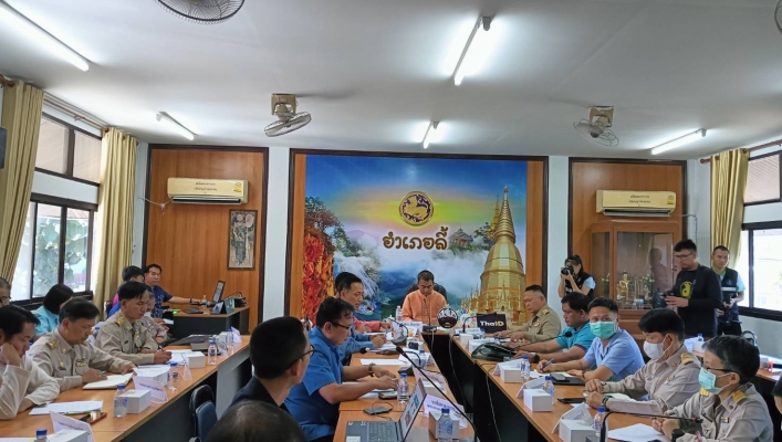 สทน.1 ส่วนพัฒนาและฟื้นฟูแหล่งน้ำ เข้าร่วมประชุมเพื่อร่วมรับทราบปัญหาและหารือแนวทางการแก้ไขปัญหา  อุทกภัยและภัยแล้งในพื้นที่ อำเภอลี้ จังหวัดลำพูน