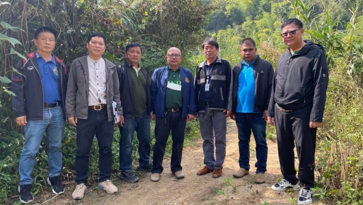 สทน.1 ส่วนสำรวจและออกแบบ ลงพื้นที่พิจารณาความเหมาะสมโครงการอนุรักษ์ฟื้นฟูแหล่งน้ำห้วยแม่แหลงน้อย อำเภอแม่อาย จังหวัดเชียงใหม่