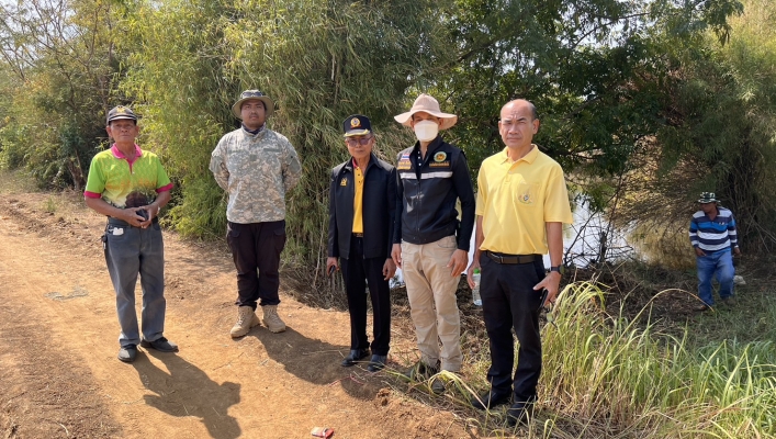 สทน.6 เข้าดำเนินการสำรวจสภาพภูมิประเทศ โครงการอนุรักษ์ฟื้นฟูพร้อมระบบกระจายน้ำคลองพรหมโหด หมู่ที่ 2,5 ตำบลบ้านด่าน อำเภออรัญประเทศ จังหวัดสระแก้ว