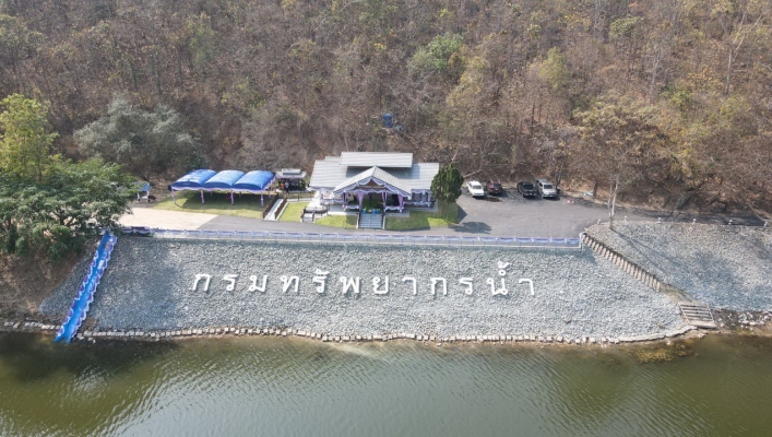 รอง อทน. สทน.1 ลงพื้นที่โครงการปรับปรุงซ่อมแซมอาคารพลับพลาทรงงานอ่างเก็บน้ำห้วยลาน จังหวัดเชียงใหม่