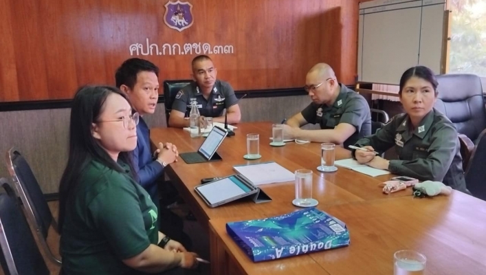 สทน.1 ร่วมกับ ตชด.33 (ค่ายสมเด็จพระบรมราชชนนี) หารือเตรียมความพร้อมโครงการระบบกระจายน้ำสะอาด ปี 2567