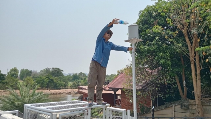 สทน.7 ลงพื้นที่ ตรวจสอบ และบำรุงรักษาระบบตรวจวัดสภาพน้ำทางไกลอัตโนมัติ (Telemetering) และระบบส่งข้อมูลสัญญาณภาพ (CCTV) ลุ่มน้ำแม่กลอง ในเขตพื้นที่จังหวัดกาญจนบุรี และจังหวัดราชบุรี