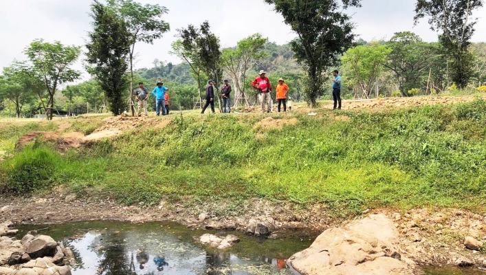 สทน.6 สำรวจความเหมาะสม ณ คลองสัมพุงแห้ง หมู่ที่ 2 และคลองสาริกา หมู่ที่ 3 ตำบลสาริกา อำเภอเมืองนครนายก จังหวัดนครนายก