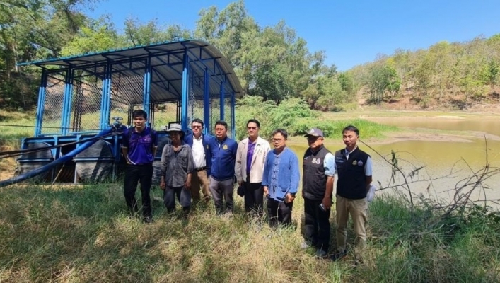 สทน.1. ร่วมกับ สำนักงานคณะกรรมการป้องกันและปราบปรามการทุจริตแห่งชาติจังหวัดลำพูน ลงพื้นที่โครงการก่อสร้างระบบกระจายน้ำด้วยพลังงานแสงอาทิตย์อ่างเก็บน้ำแจ้ซ้อน ณ อ่างเก็บน้ำแจ้ซ้อน หมู่ที่  1 ตำบลห้วยยาบ  อำเภอบ้านธิ  จังหวัดลำพูน