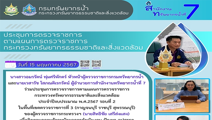สทน.7 ประชุมการตรวจราชการตามแผนการตรวจราชการ ทส.