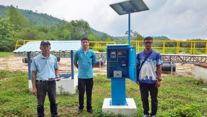 สทน.6 ตรวจสอบสถานที่การขออนุญาตใช้น้ำ กปภ.บ้านบึง จุดสูบน้ำอ่างแก้ว
