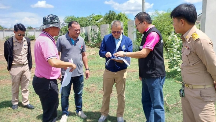 สทน.7 ลงพื้นที่ตรวจสอบความเหมาะสมโครงการก่อสร้างระบบกระจายน้ำคลองขี้แรด