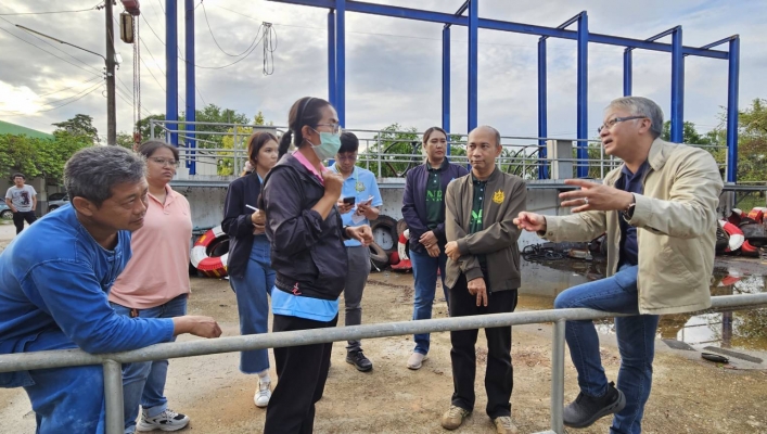 กพน.2 ลงพื้นที่ สำรวจจุดปล่อยน้ำเสีย และระบบบำบัดน้ำเสีย  ในพื้นที่หนองหาร อำเภอเมืองสกลนคร จังหวัดสกลนคร